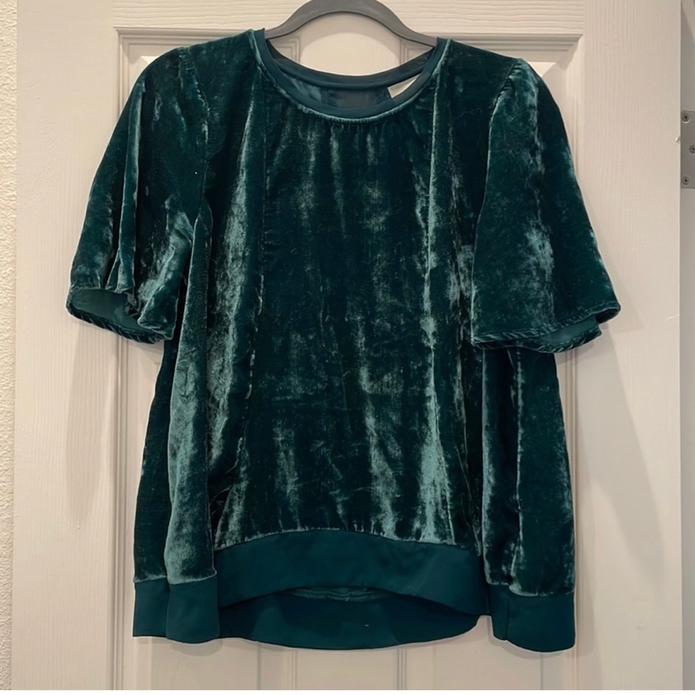 Green velvet shirt